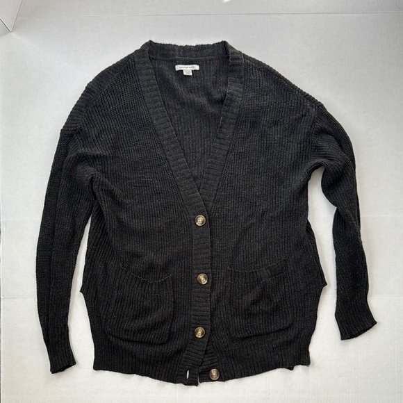 American Eagle Outfitters Charcoal Cardigan Sweater - Picture 1 of 4